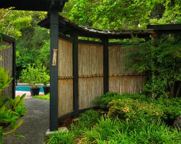 bamboo partition outdoor garden