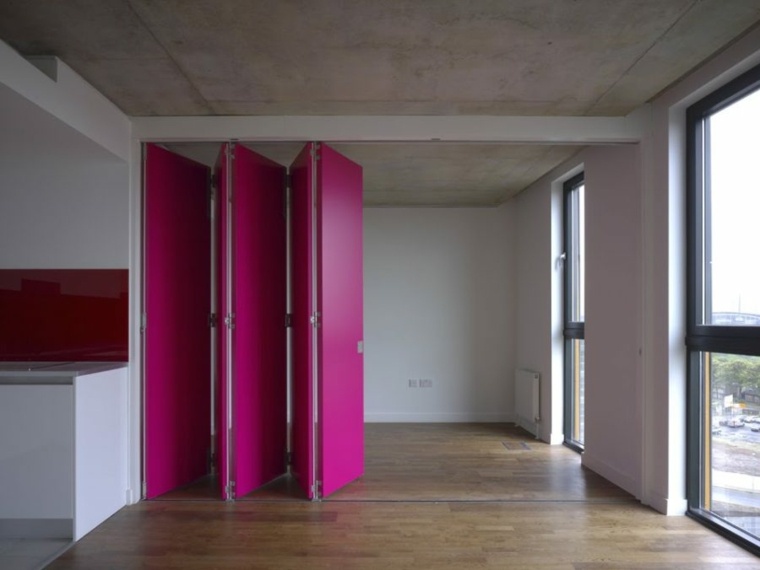 folding partition pink magenta