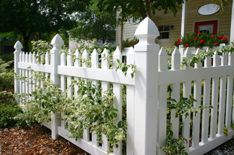 deco garden white fence garden outdoor flowers