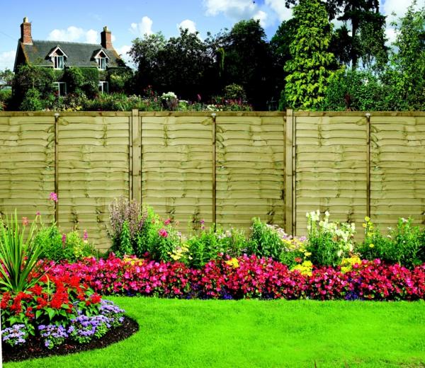 wooden fence for garden idea landscaping