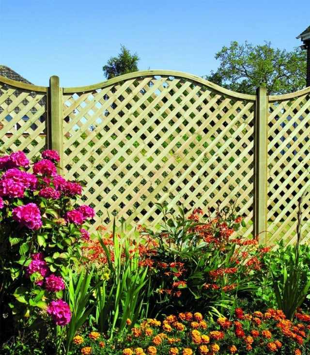 fence panels wood semi-occultante