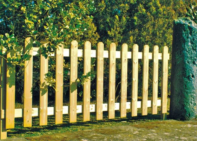 wooden garden fence