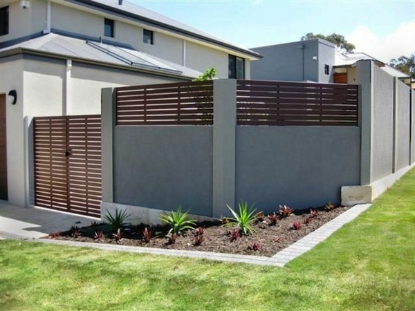 wood cement fence