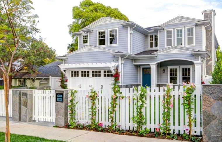 deco garden stone fences wood