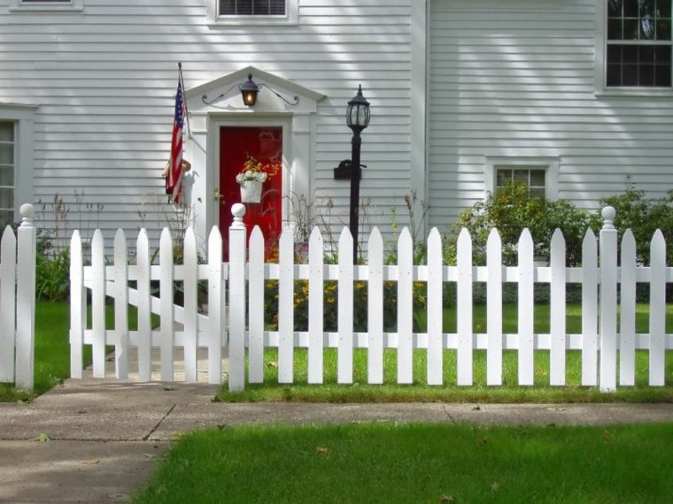 fence garden picket boards white