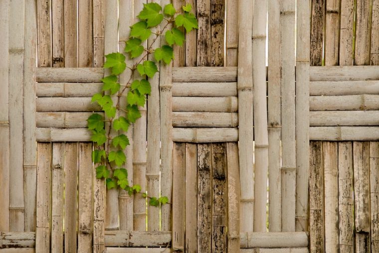 wooden garden fence bamboo woven palisade