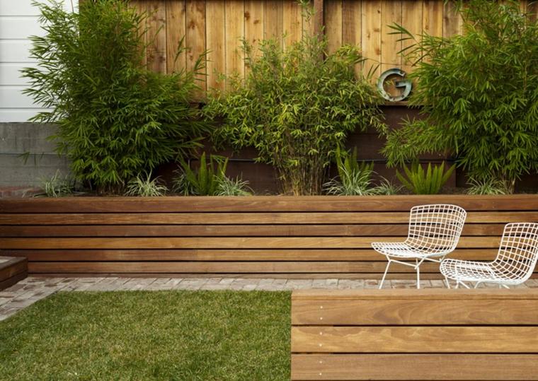 fence and minimalist outdoor garden