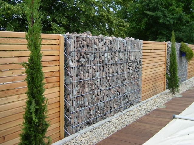 fencing wood gabion