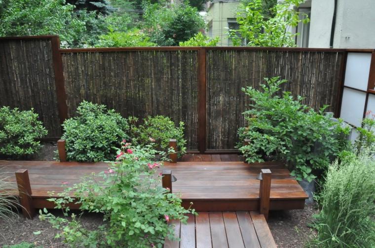 fence garden bamboo idea