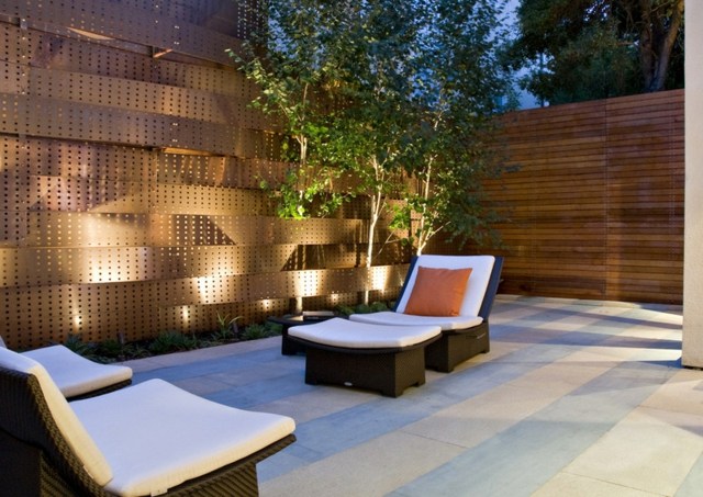 fence garden elegant chic modern garden chair cushions idea
