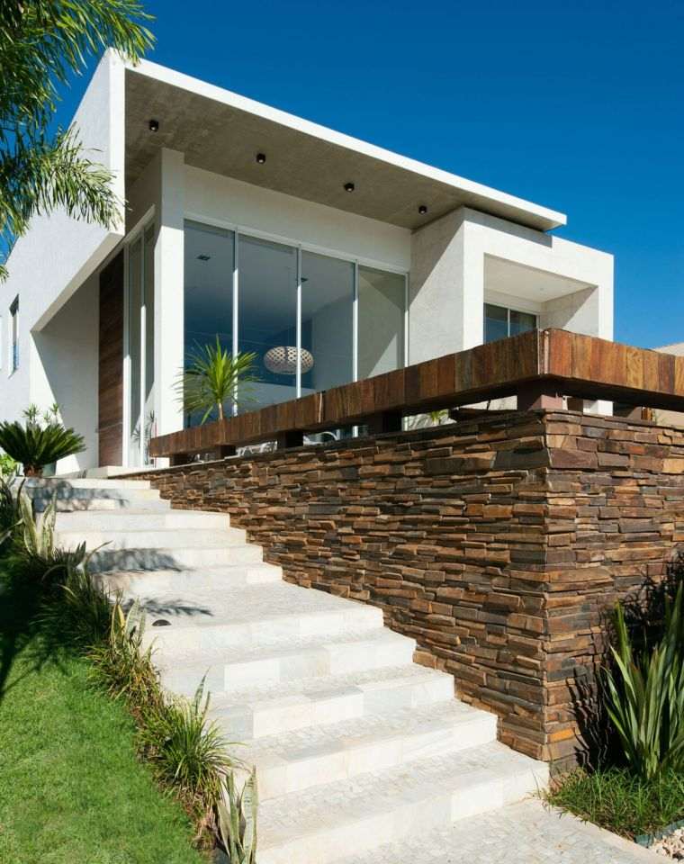 stone fence outdoor deco