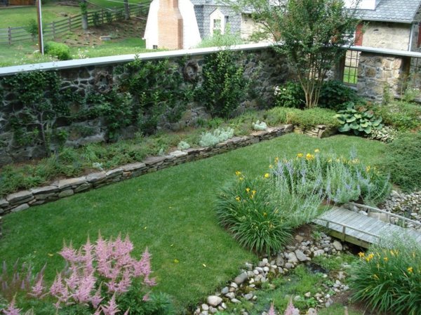 stone garden fence