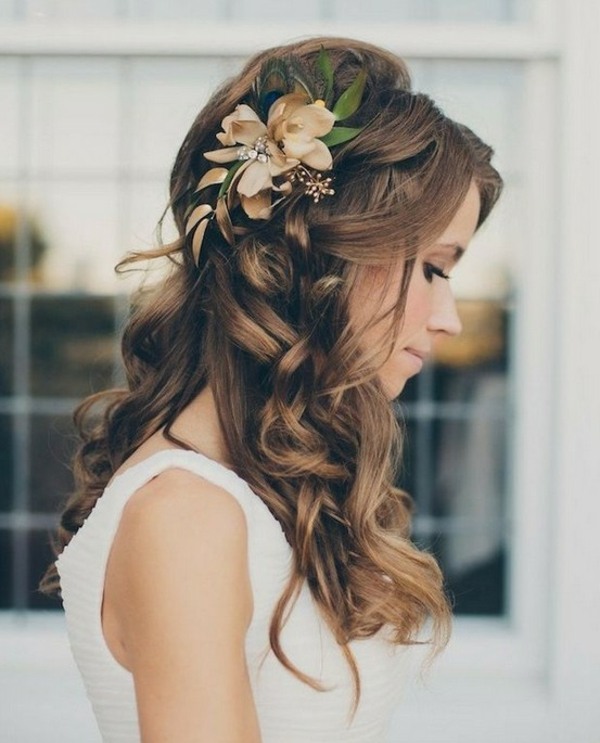 hairstyle long hair flower deco