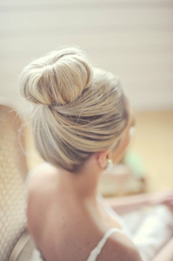 top bun wedding hairstyle