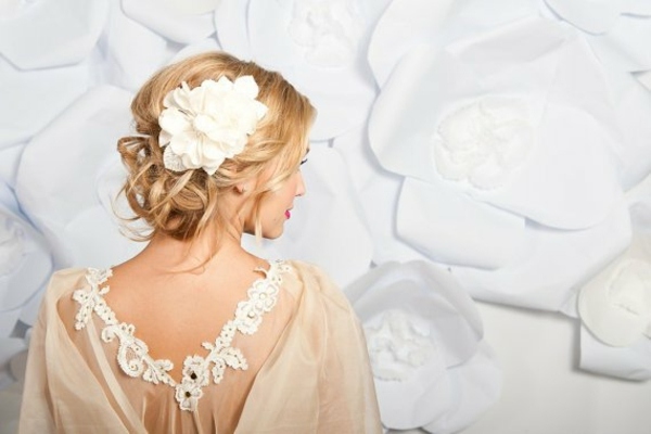 romantic interesting wedding hairstyle