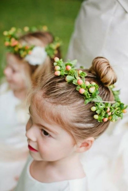 hairstyle girl spring wreath flowers