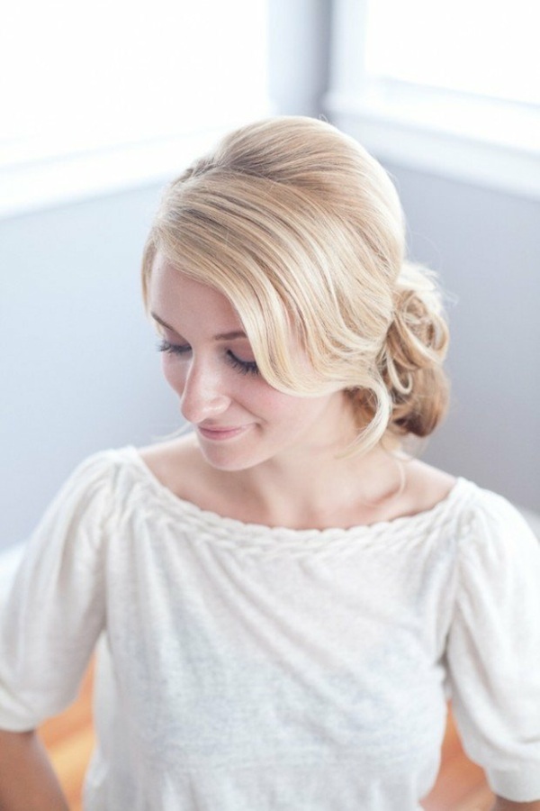 bridal hairstyle 2014 bun down