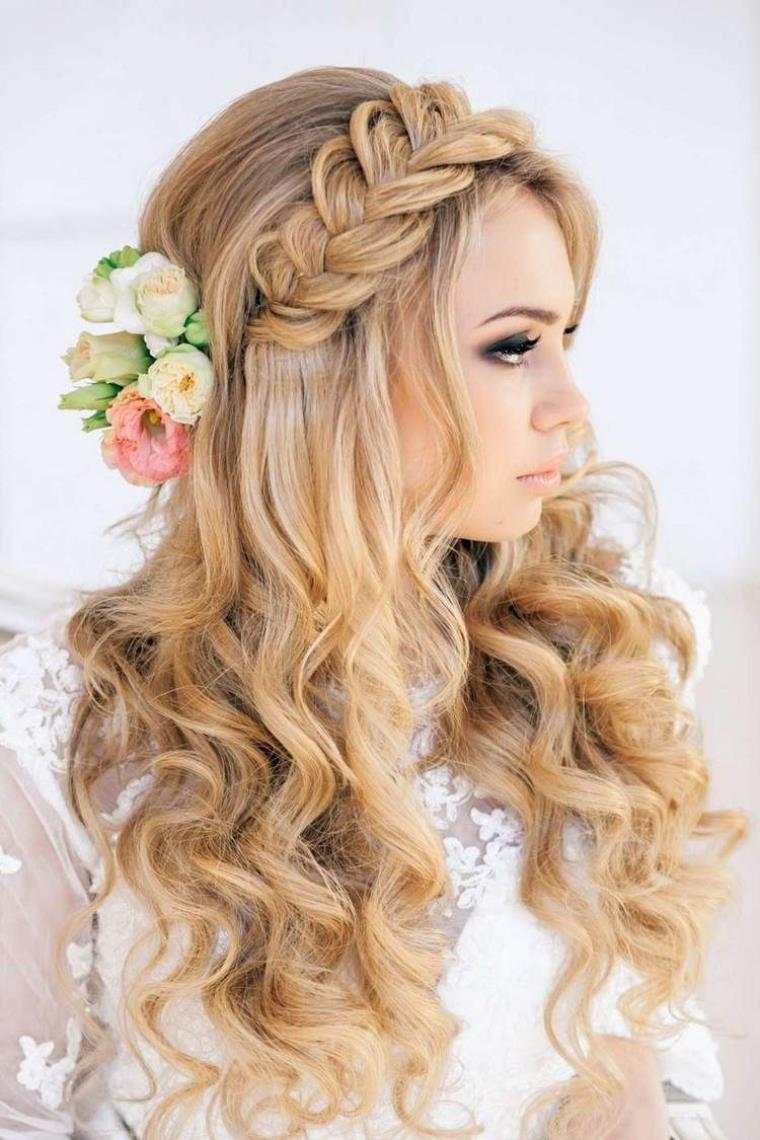 Wedding hair-dryer-long-hair-braid loops