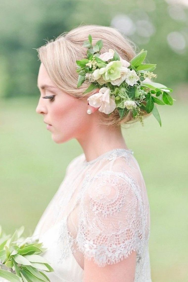 hair-bun-wedding-flower-white