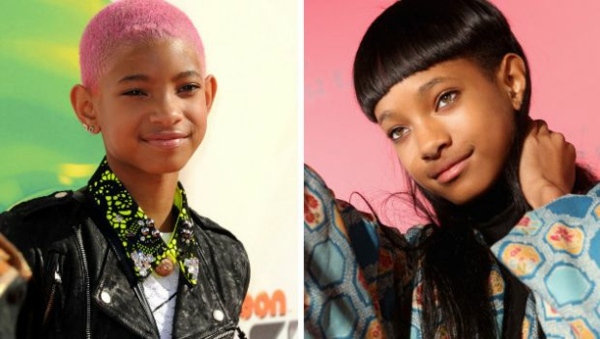 Willow Smith modern hairstyle pink