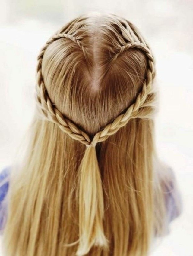 hairstyle little girl heart braid