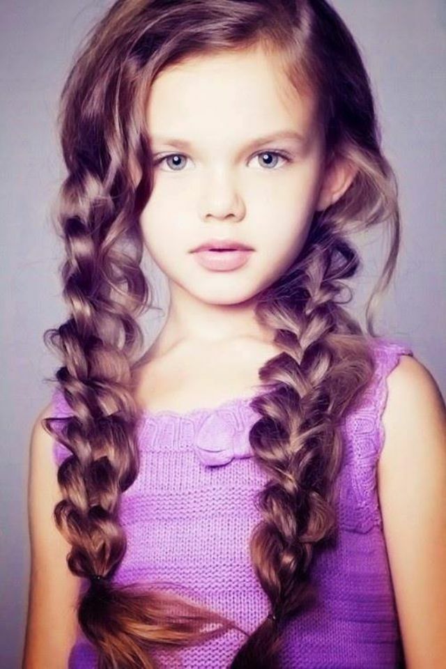 hairstyle little girl two braids