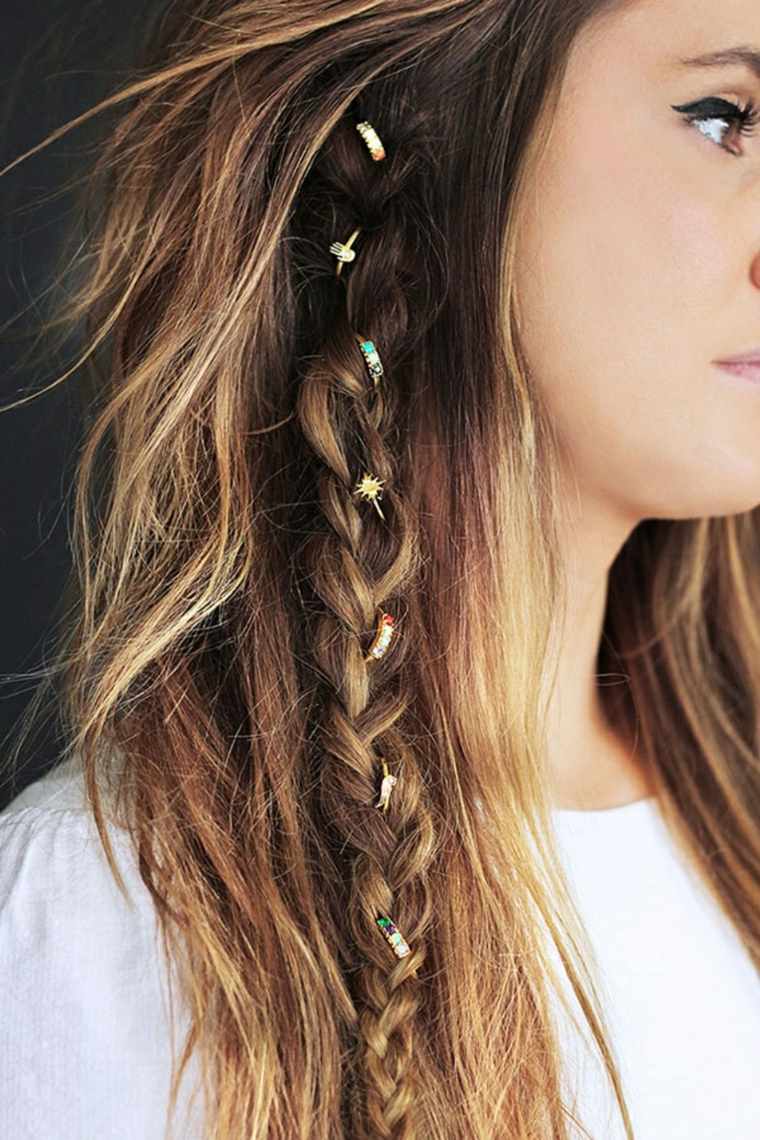 bohemian chic women headdress braids long hair mid-fashion fesyen hippie chic