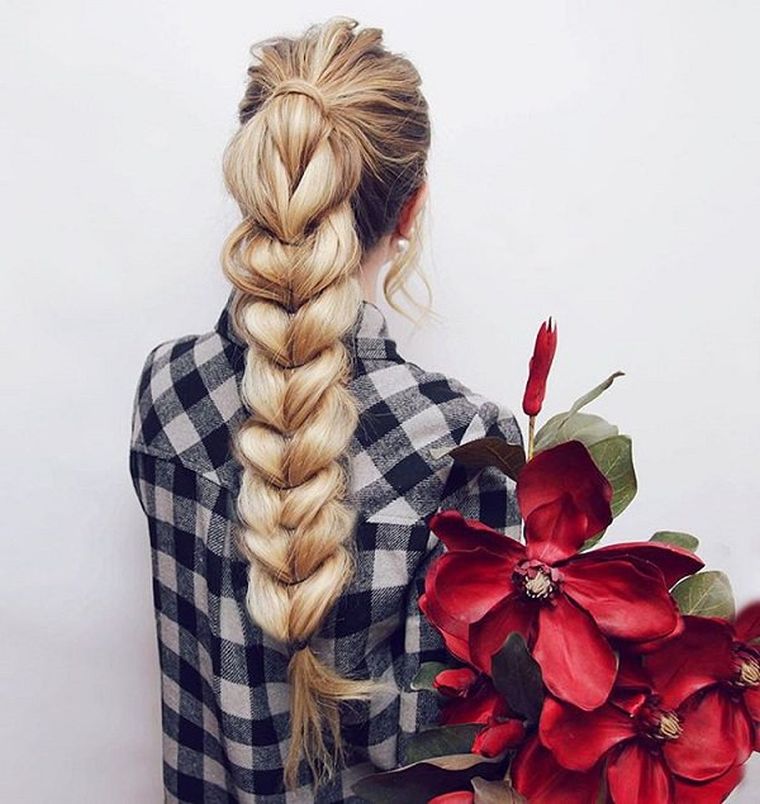 easy braid hairstyle woman pictures