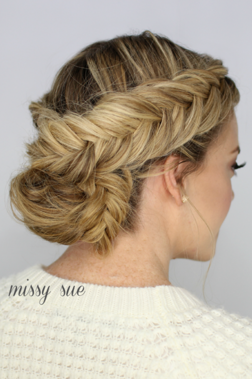 easy hairstyles braid bun