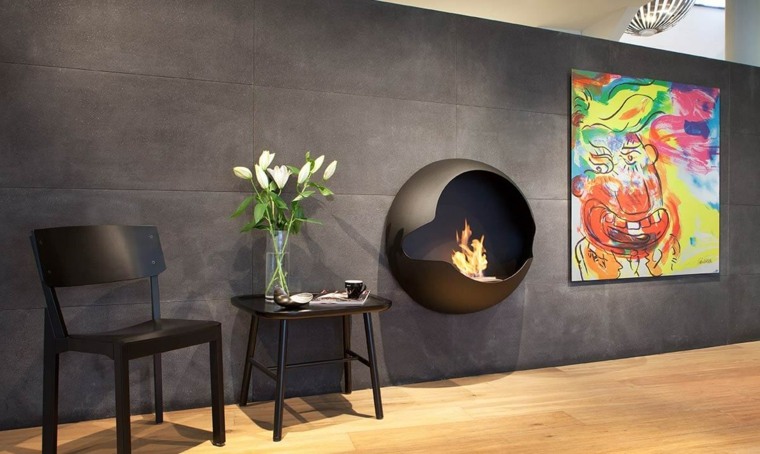 corner fireplace ultra modern idea