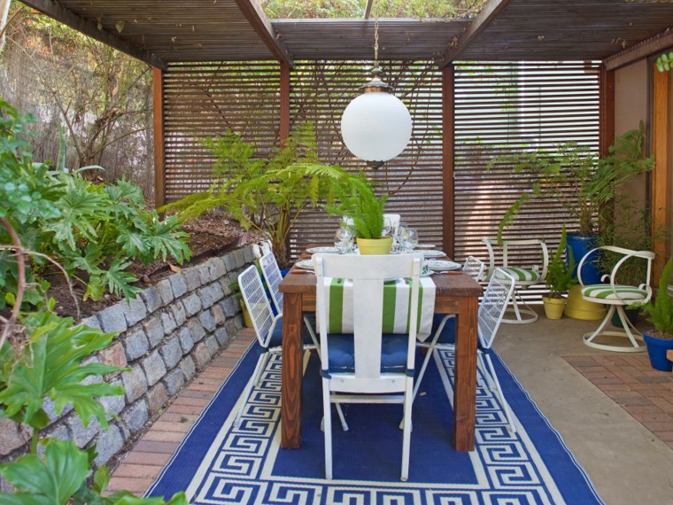 outdoor dining area idee decoration terrace