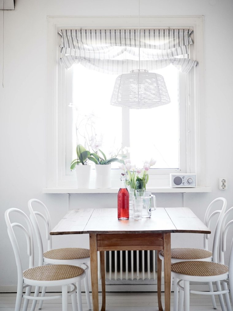 deco dining area white kitchen