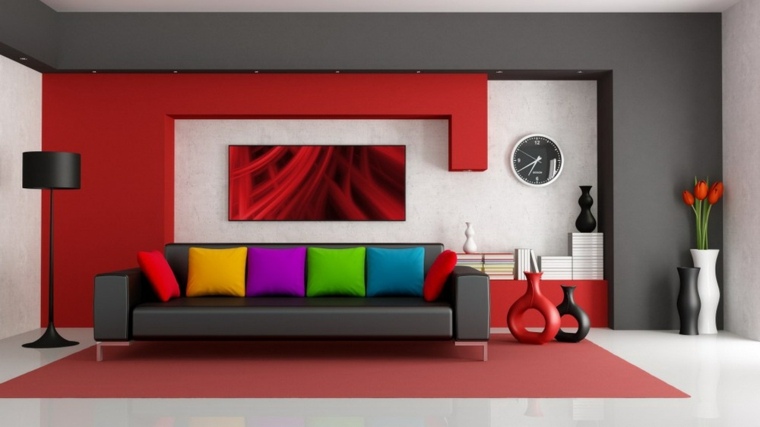 colors hot and cold range deco modern living room