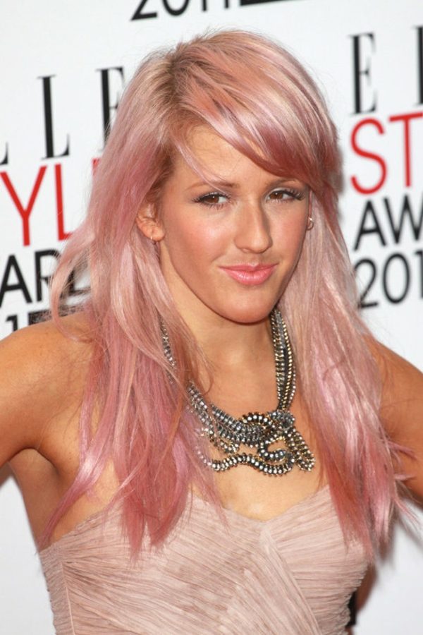 pink hair coloring Ellie Goulding