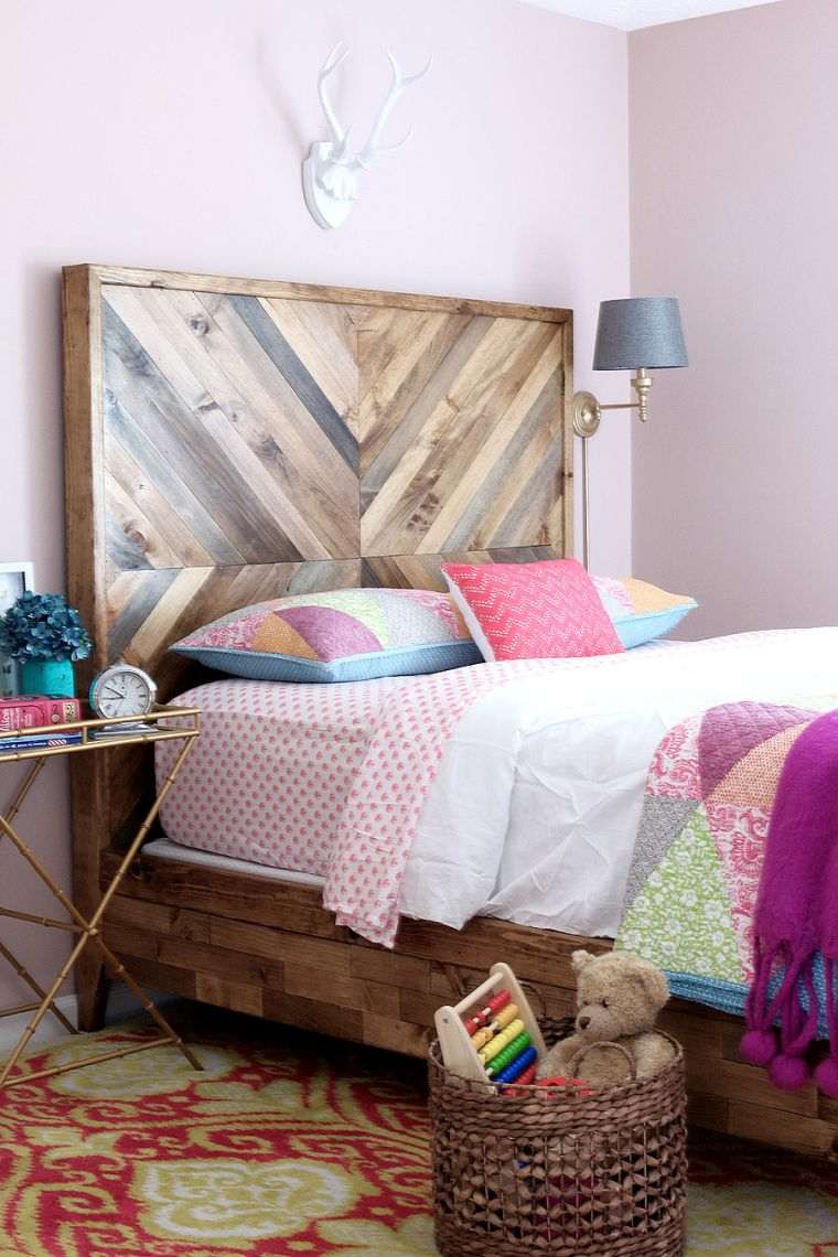 how make-bed-head wood rafter-idee