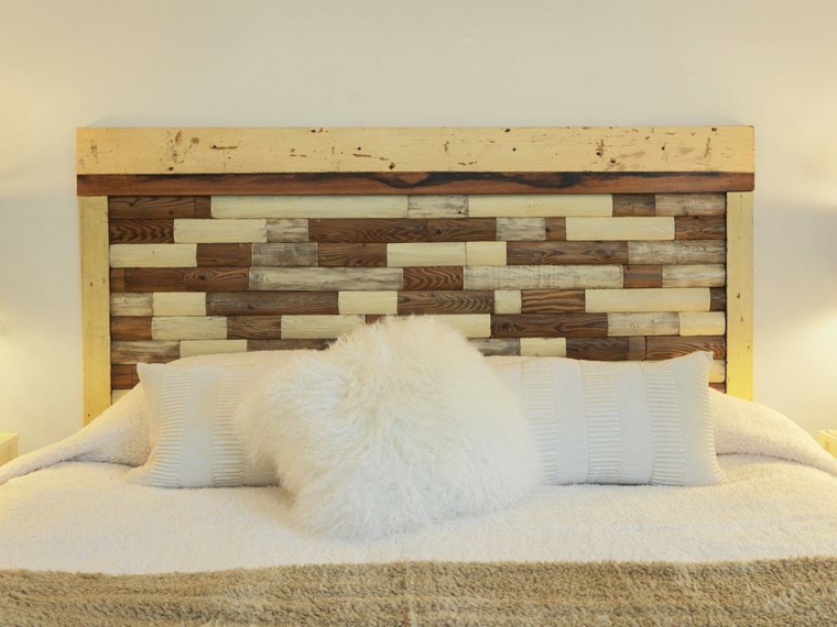 headboard diy idea room wood cushions deco bed