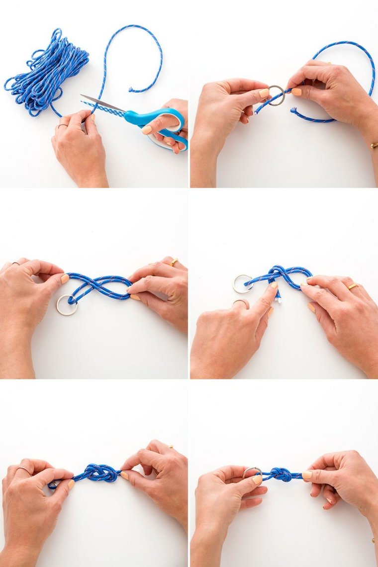 tutorial to make keychain easy rope marine knots