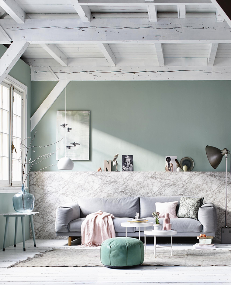 colors paint his pastel living room