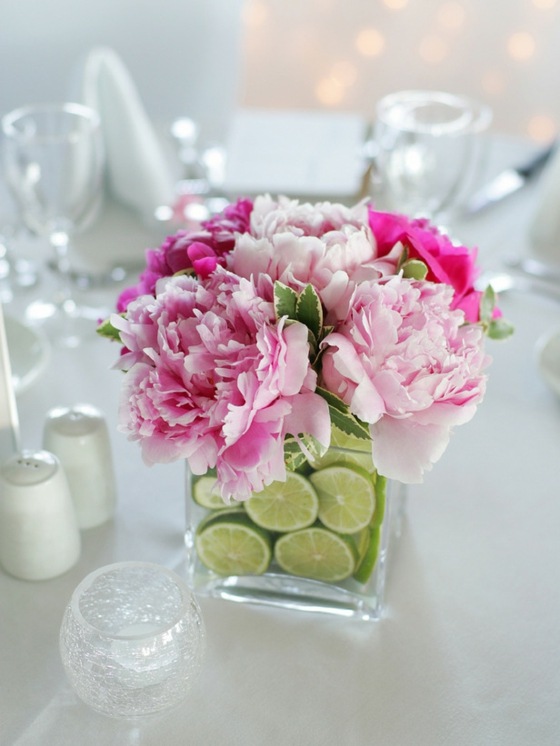 composition flowers spring table