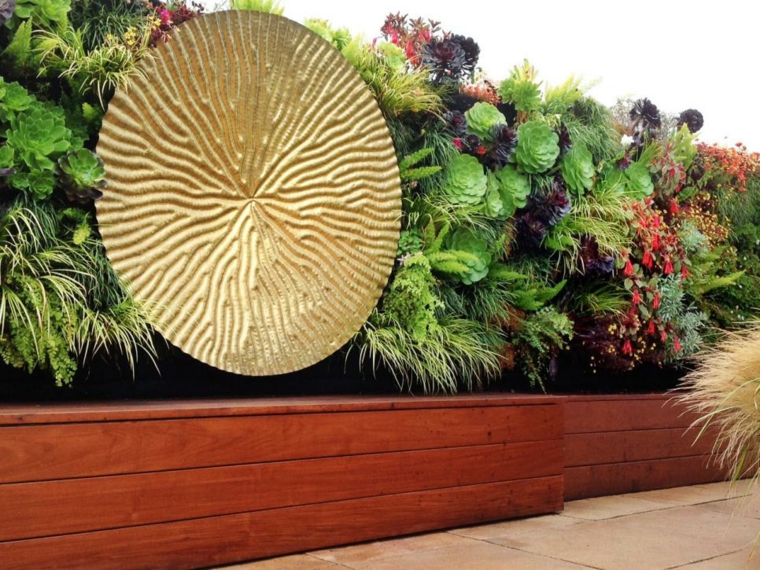 modern garden deco floral composition