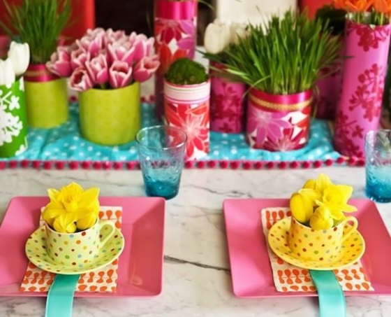 floral composition spring table