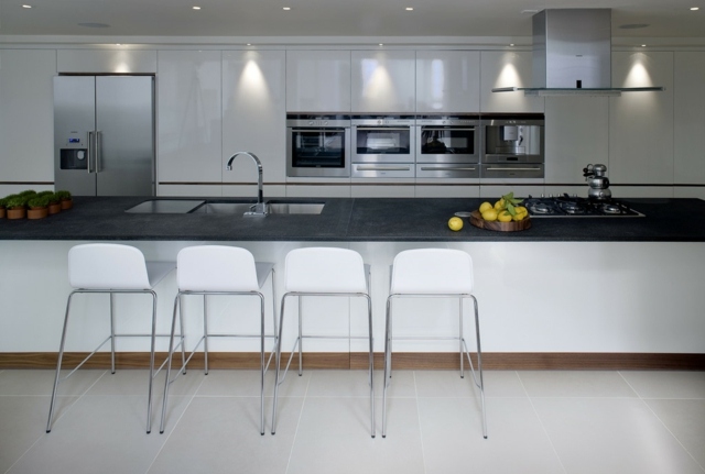 countertop kitchen white gray