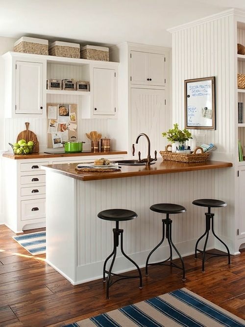 white wood kitchen counter