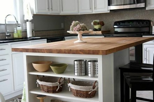 functional wooden kitchen counter