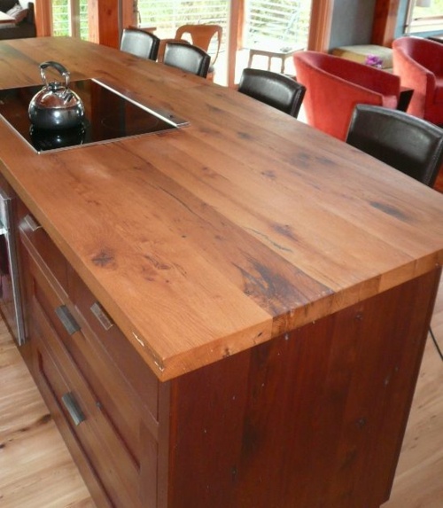 solid wood kitchen counter