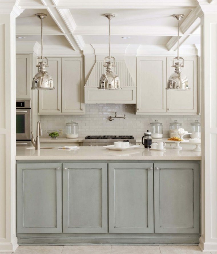 kitchen counter white deco gray