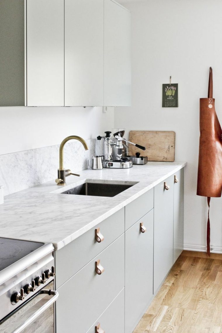 contemporary design white kitchen counter