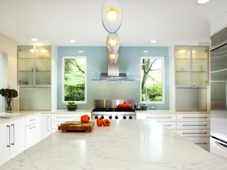 kitchen counter white island modern