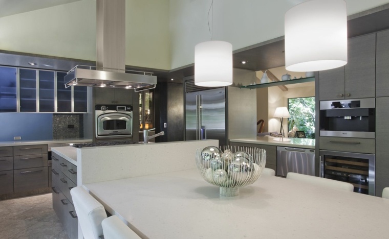 modern white kitchen counter