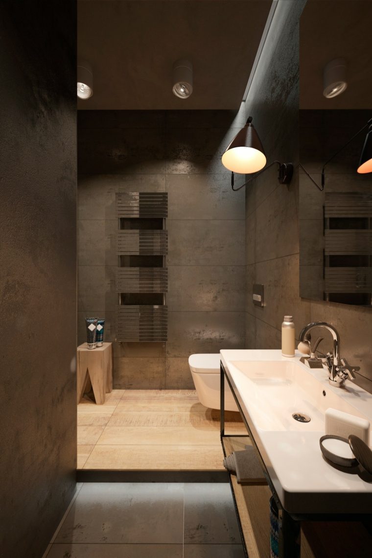 bathroom concrete waxed idea modern design lighting trend modern